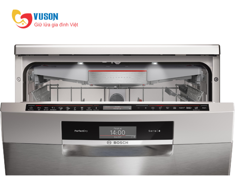 Máy Rửa Chén Bosch SMS8TCI04E Seri 8 Sấy Zeolith Model 2025