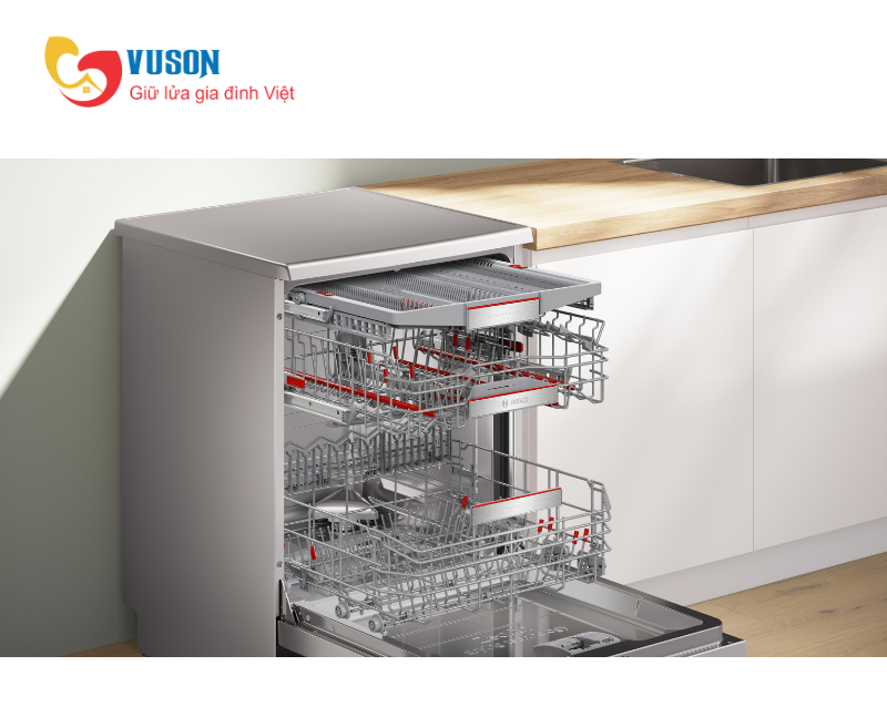 Máy Rửa Chén Bosch SMS8TCI04E Seri 8 Sấy Zeolith Model 2025