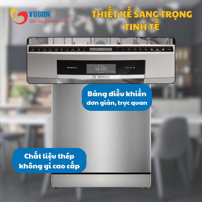 MÁY RỬA BÁT BOSCH ĐỘC LẬP SMS8ZDI86M SERIE 8 SẤY ZEOLITH