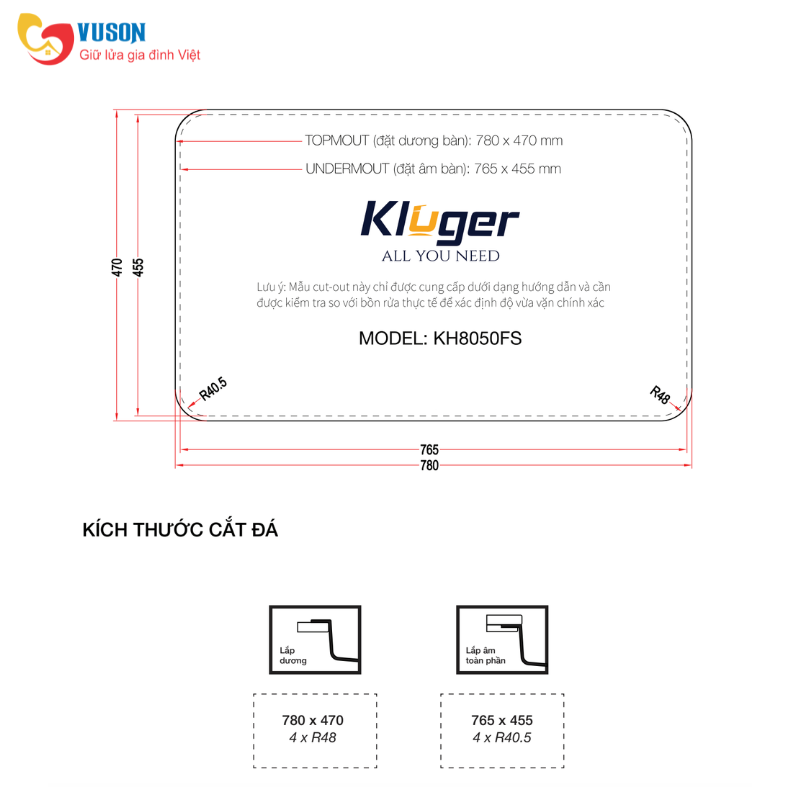 Chậu rửa bát Kluger KH8050FS Plus