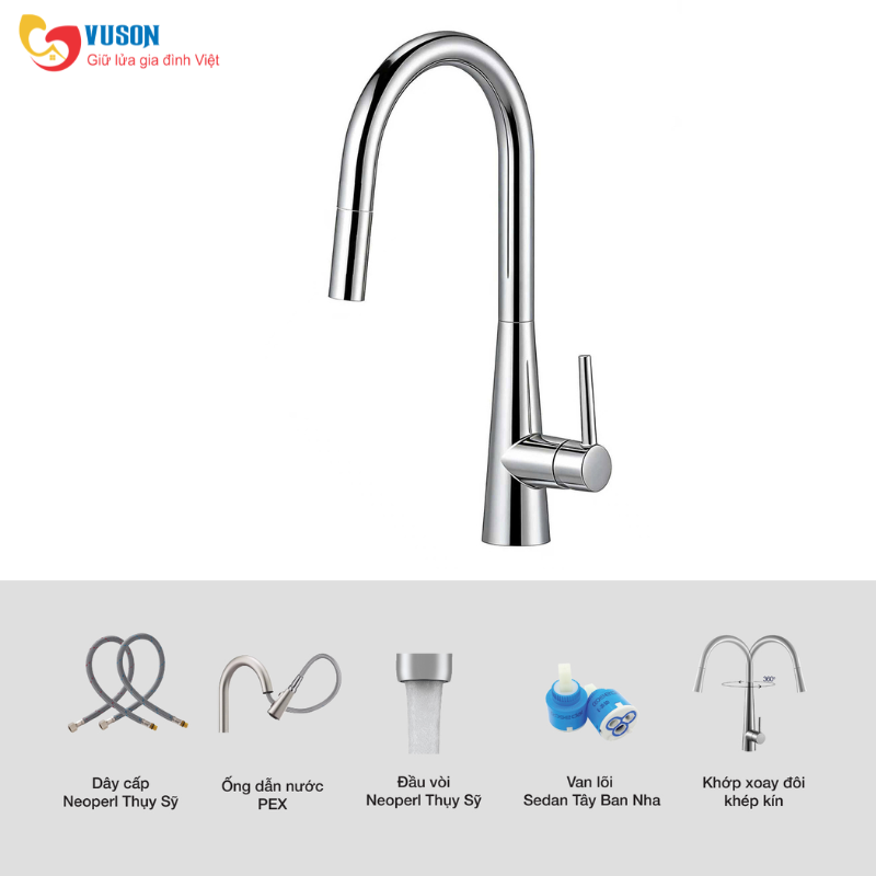 Vòi rửa bát Kluger KLF0009SC