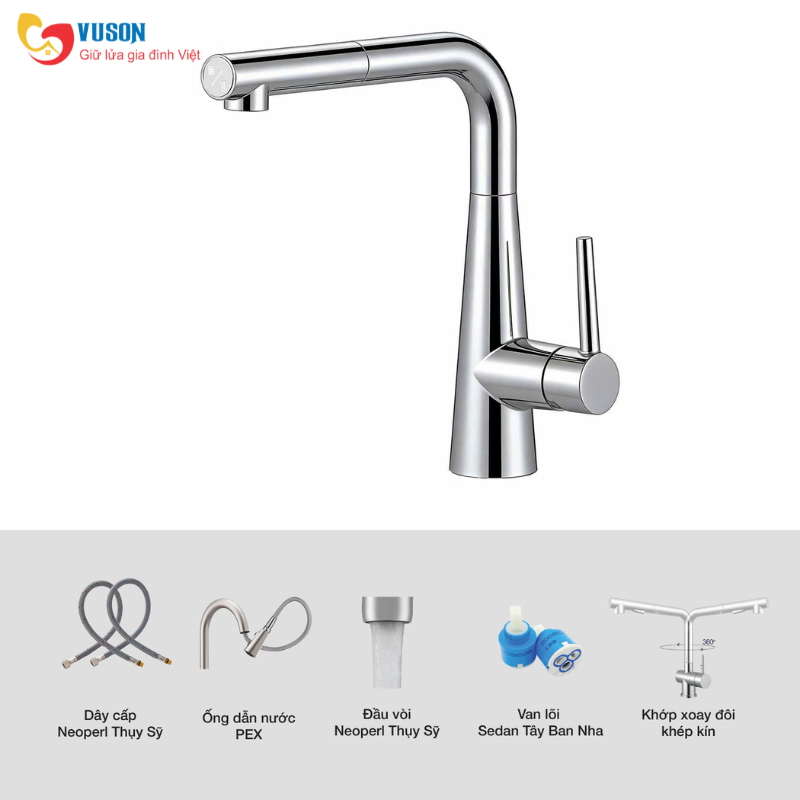 Vòi rửa bát Kluger KLF0013SC