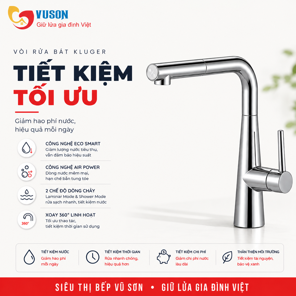 Vòi rửa bát Kluger KLF0013SC