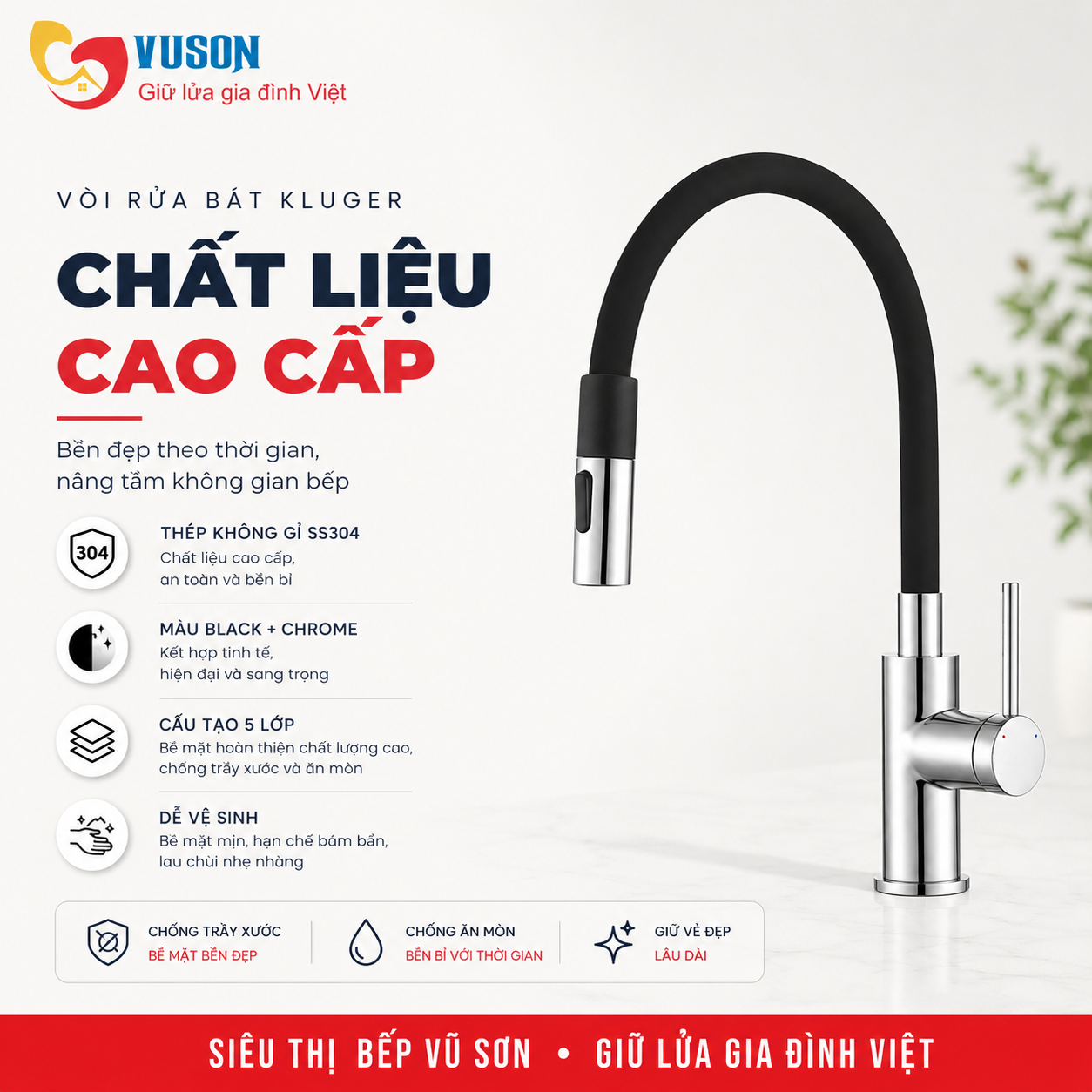 Vòi rửa bát Kluger KLF0015B