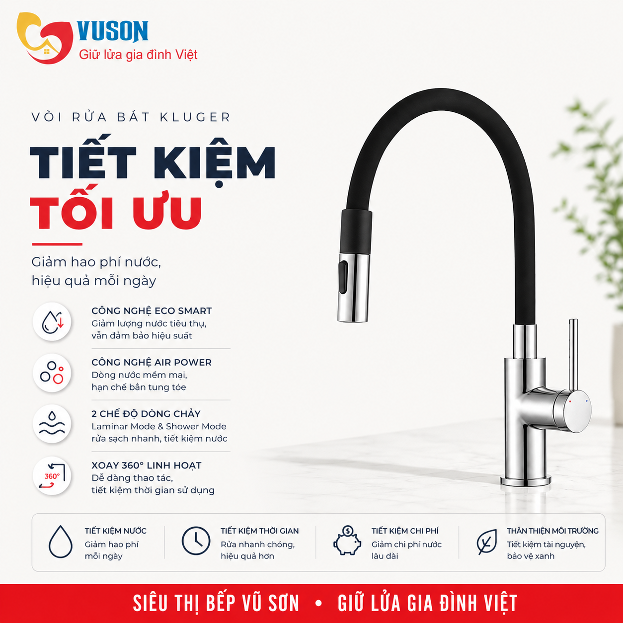 Vòi rửa bát Kluger KLF0015B