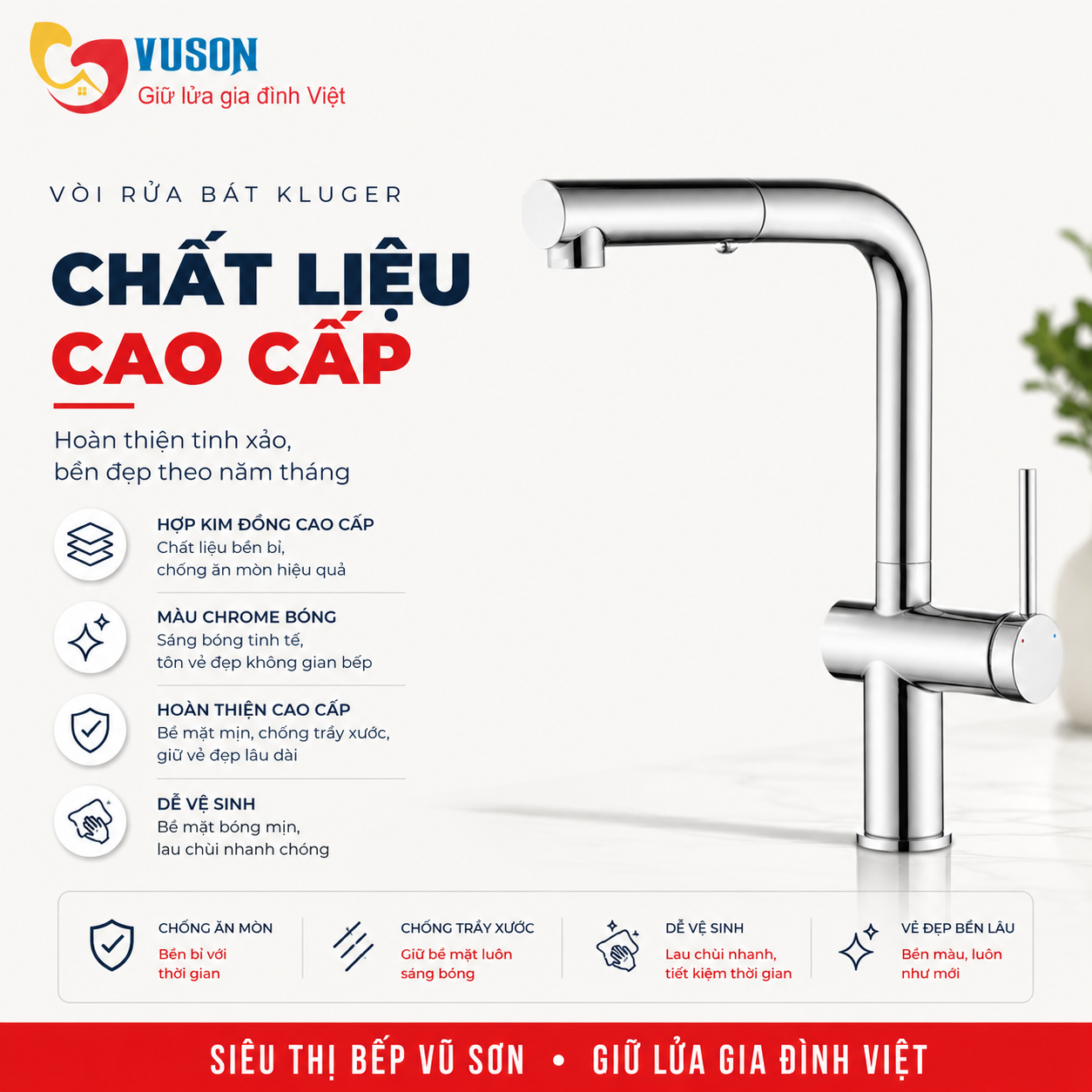 Vòi rửa bát Kluger KLF0034C