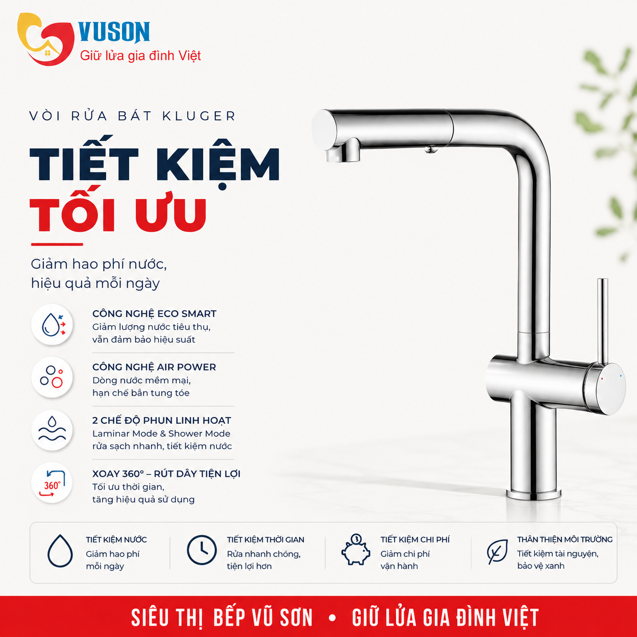 Vòi rửa bát Kluger KLF0034C