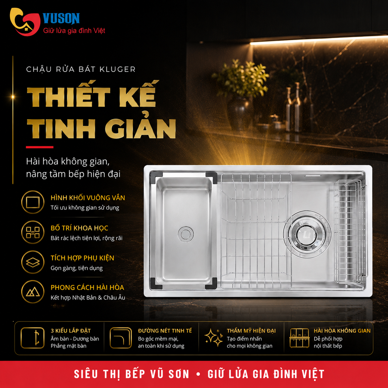 Chậu rửa bát Kluger KY8045ST Plus