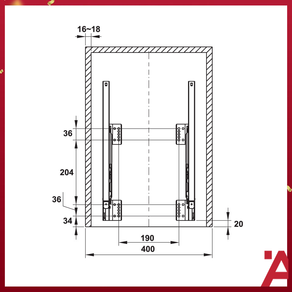Thùng rác âm tủ Hafele Cucina 400mm 503.48.504
