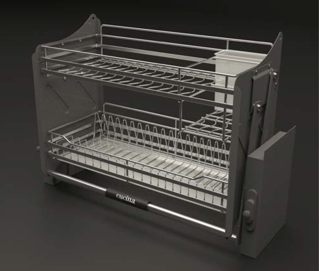 Rổ Chén Đĩa Di Động 900mm Kèm Ống Đựng Đũa Hafele Cucina 504.76.138