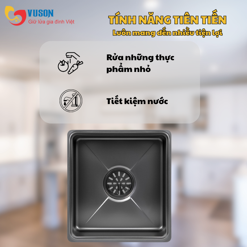 Chậu rửa nhỏ inox Kluger KSWB–403FB