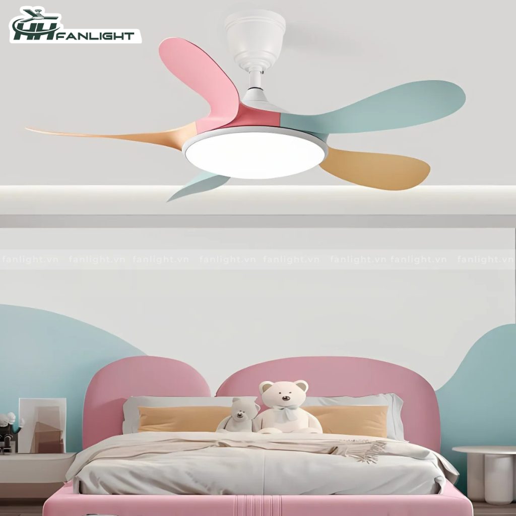 Quạt trần đèn Fanlight FL HD-516 5 cánh 5 màu