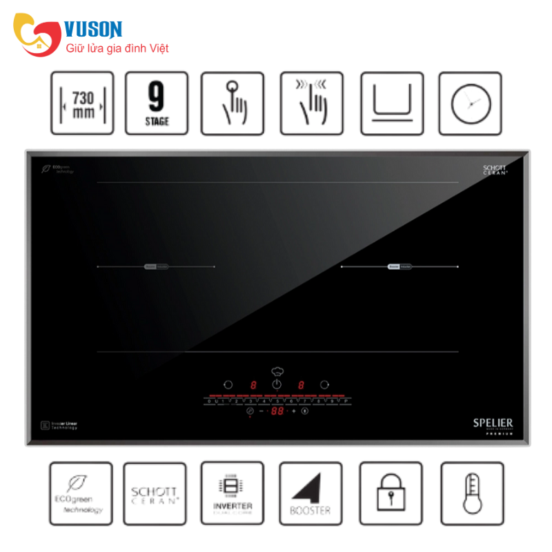 Bếp từ đôi Spelier SPE IC 1188