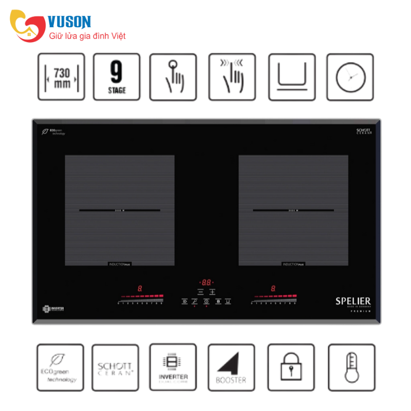 Bếp từ đôi Spelier SPE IC 1089
