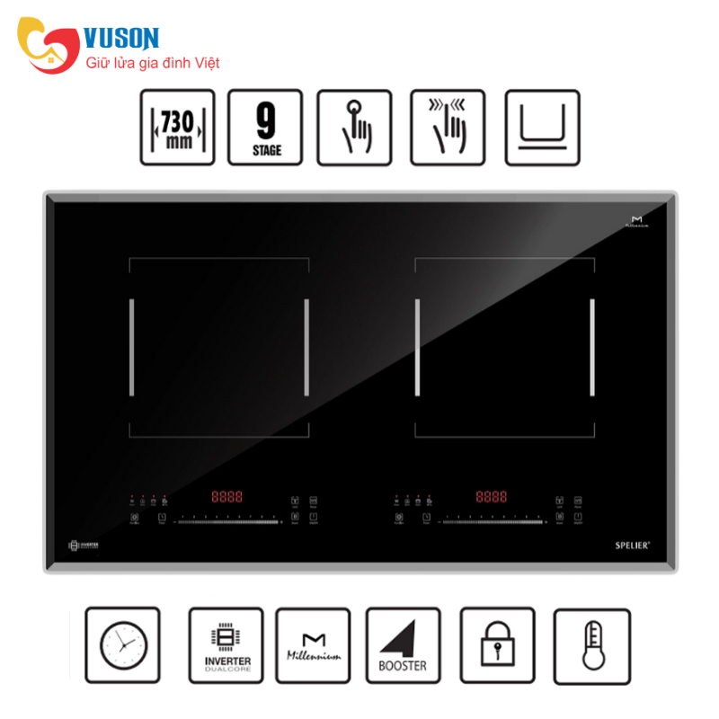 Bếp từ đôi Spelier SPM-528I PLUS