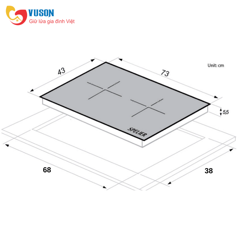 Bếp từ đôi Spelier SPM 728i PLUS