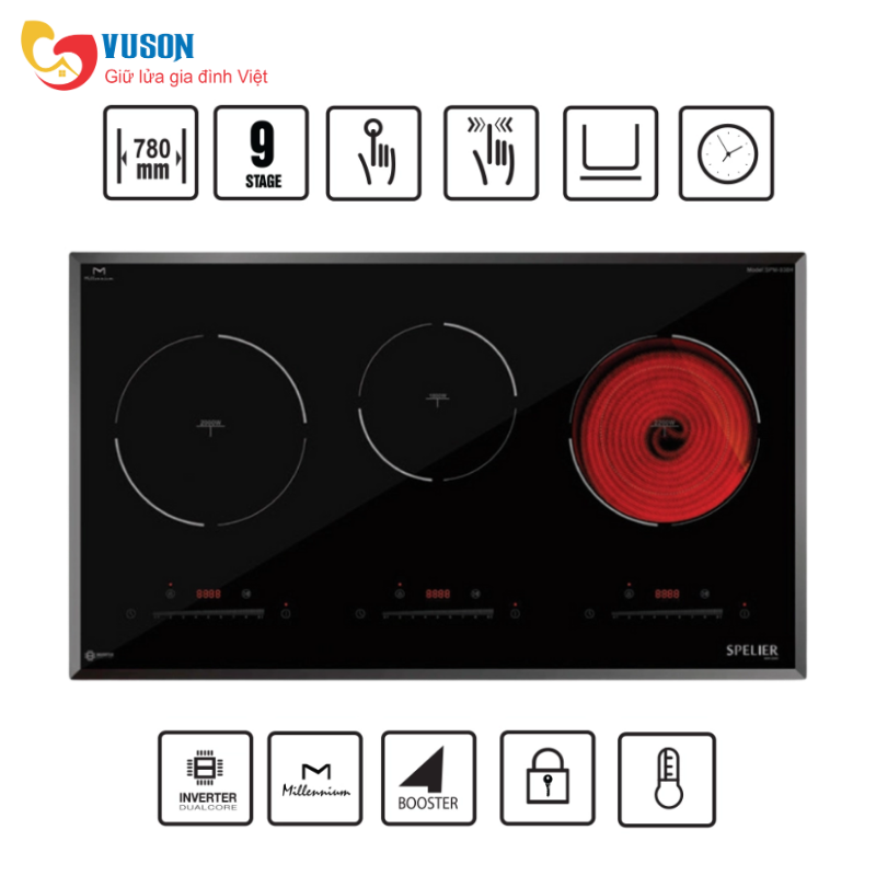 Bếp điện từ Spelier SPM 938H Plus