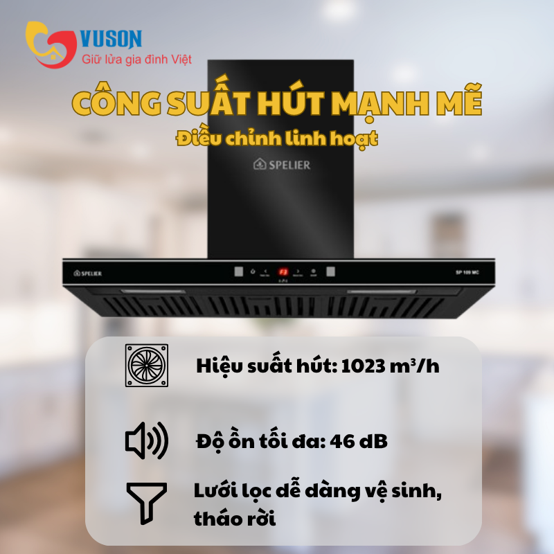 Máy Hút Mùi Chữ T Spelier SP 109MC Model 2025