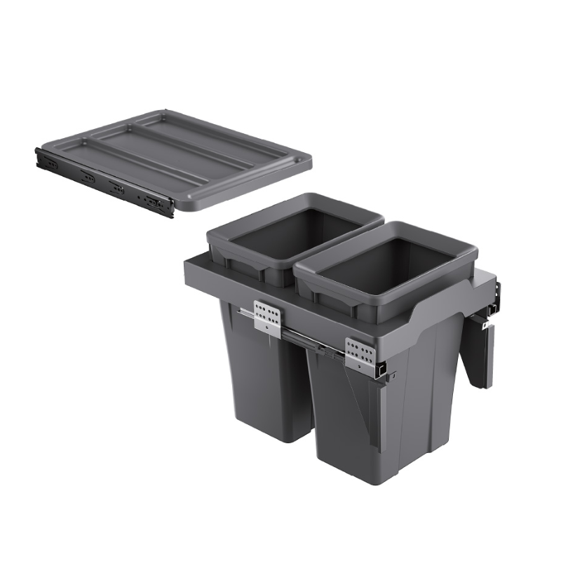 Thùng rác đôi âm tủ GrandX Waste Bin XW.D30