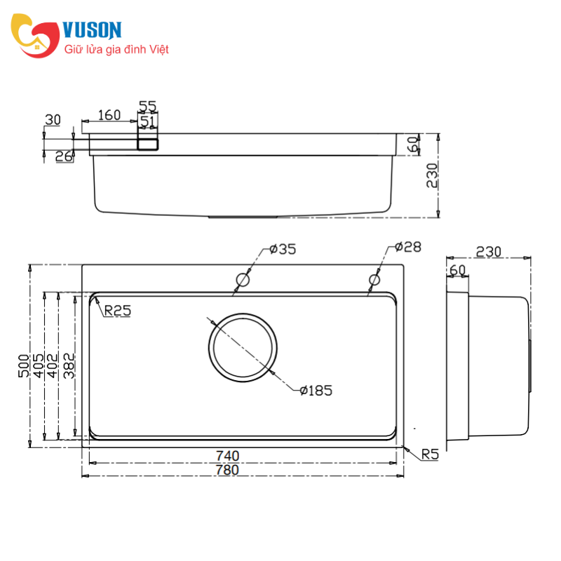 Chậu rửa Kluger KF7850FS Plus