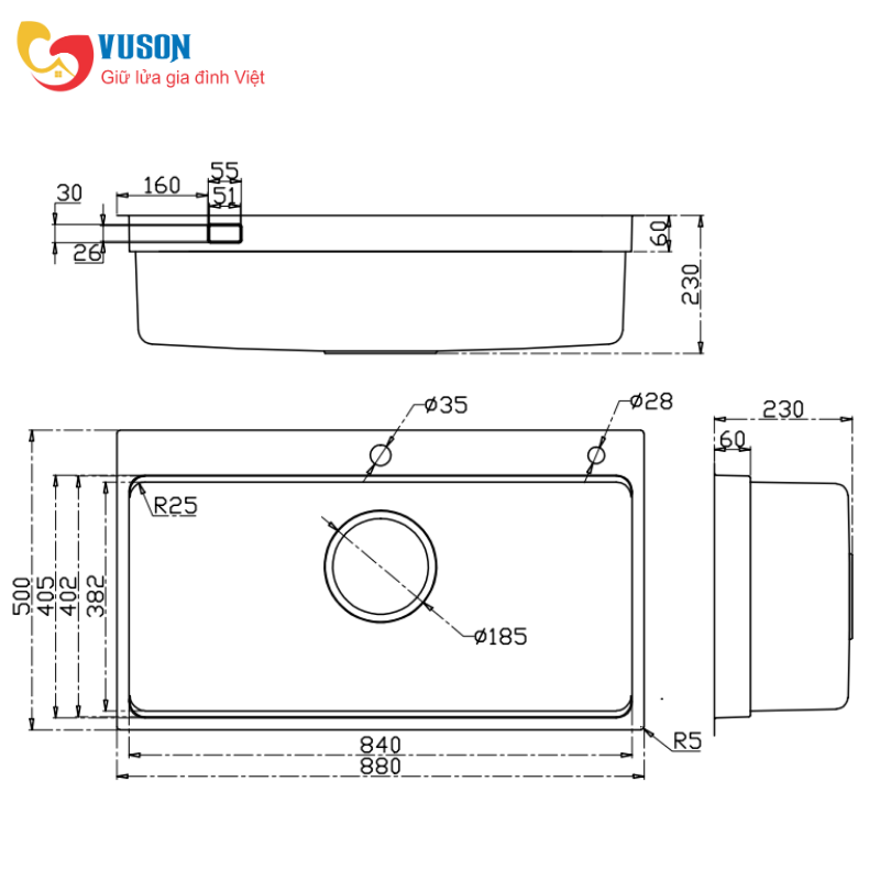Chậu rửa Kluger KF8850FS Plus