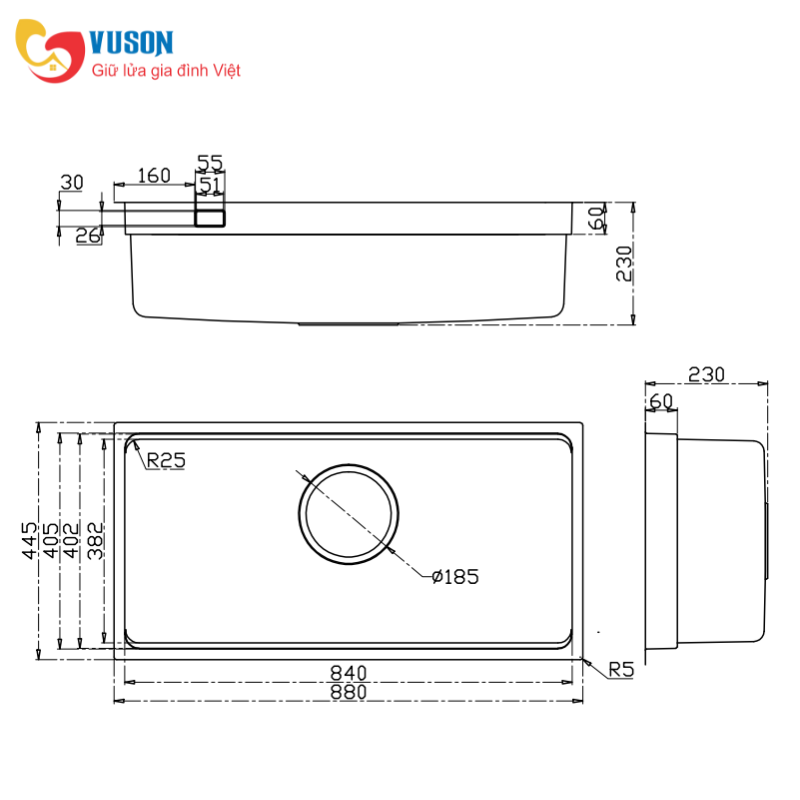 Chậu rửa Kluger KU8844FS Plus